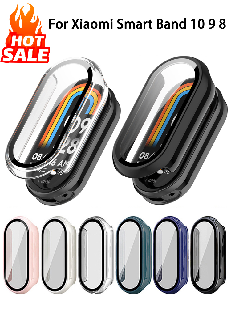 Smartwatch Icon - Xiaomi Mi Band 10/9/8用 強化ガラス+PCケース 耐衝撃