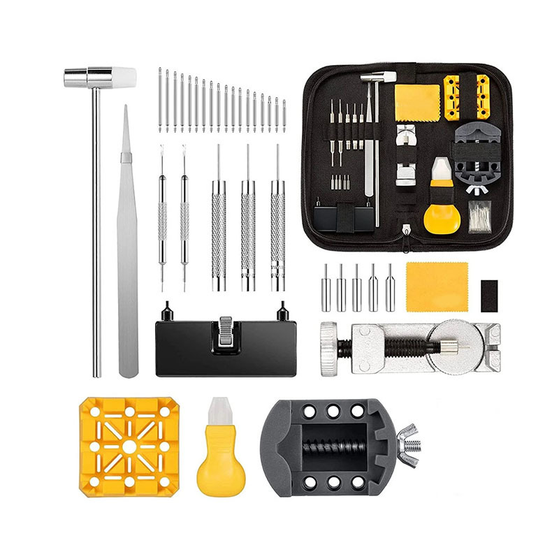 Tool Kit Strap Change - 72点入り時計修理ツールセット プロフェッショナルメタル製時計修理ツールキット 電池交換 ストラップ調整 裏蓋オープナー