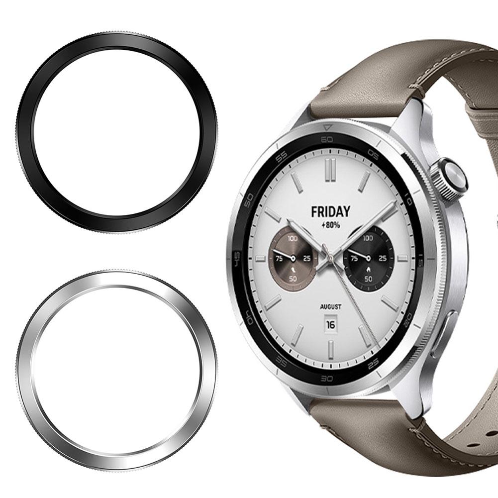 Xiaomi Smartwatch S4 Accessories - Xiaomi 時計 S4/S3/S2 ベゼルフレーム PC 素材交換保護リングカバーアンチスクラッチブラック/シルバーアクセサリー