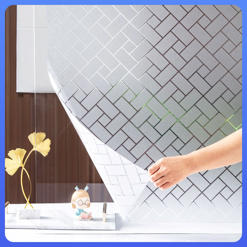 Screen Protector Film - プライバシーとプライバシースクリーンプロテクター フロストガラスステッカー 透明で光透過性があり、露出を防ぎます 浴室の窓。