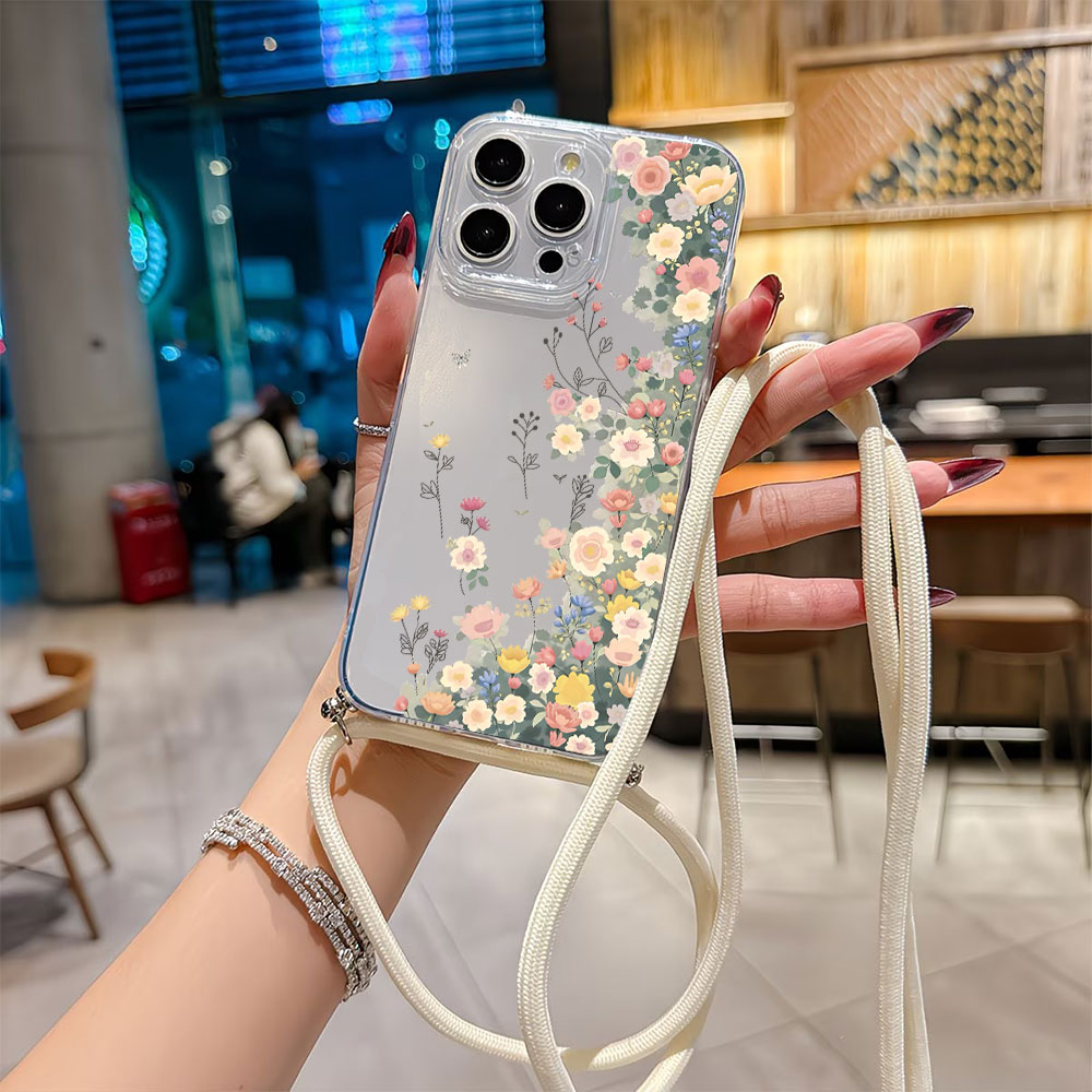 Apple Iphone 16 - クロスボディランヤードストラップ付きスマホケース iPhone 17 16 15 14