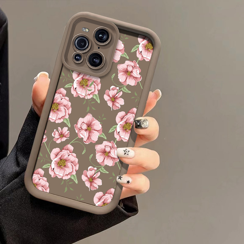 Oppo Find X8 - シリコンフラワーフォンケース OPPO Find X3 Lite X8