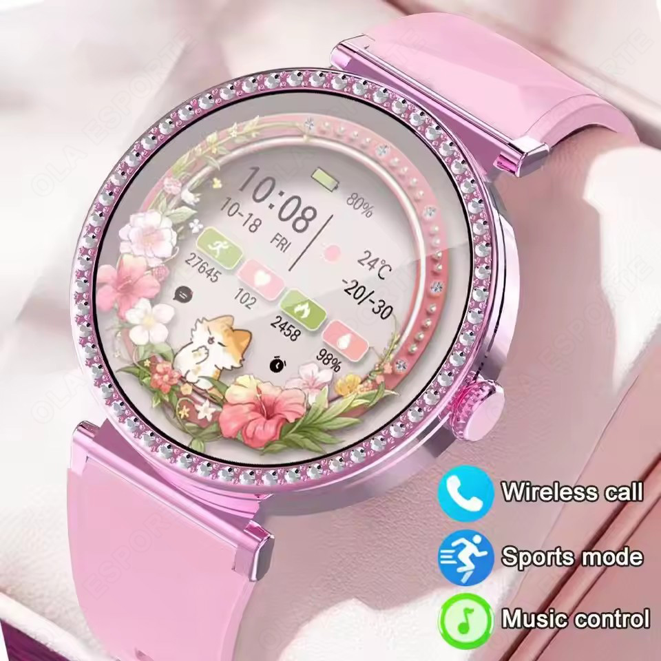 Smartwatch X12 - スマートウォッチ 高級ファッション 女性用 生理周期リマインダー Bluetooth音楽 レディースファッション