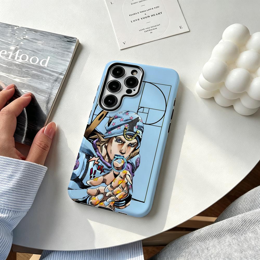 Samsung Galaxy S25 - ホットクールアニメ J-JOJO スティールボールラン スマホケース サムスンギャラクシー S25