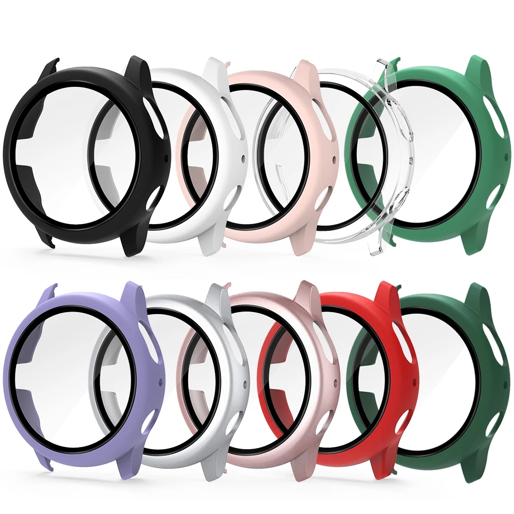 Smartwatch Icon - サムスンギャラクシーウォッチ用強化ガラススクリーンケース,サムスンギャラクシーウォッチ用保護バンパー,アクティブアクセサリー2, 44mm, 40mm