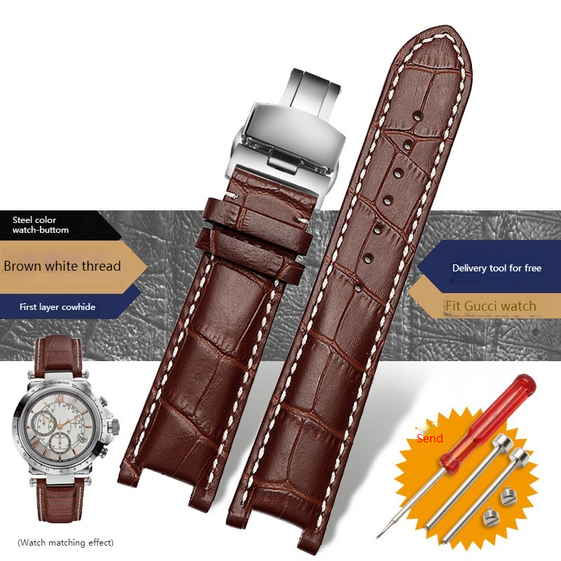 Smartwatch Guess - 本革時計バンド GC ゲス時計ストラップバタフライバックルブレスレット 20*11 ミリメートル 22*13