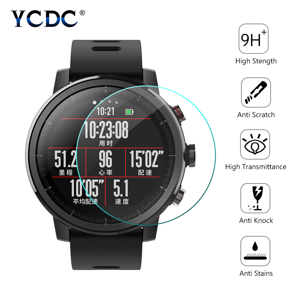 Smartwatch Icon - 2個セット 丸型スマートウォッチ用強化ガラス保護フィルム 直径23 26 29 34