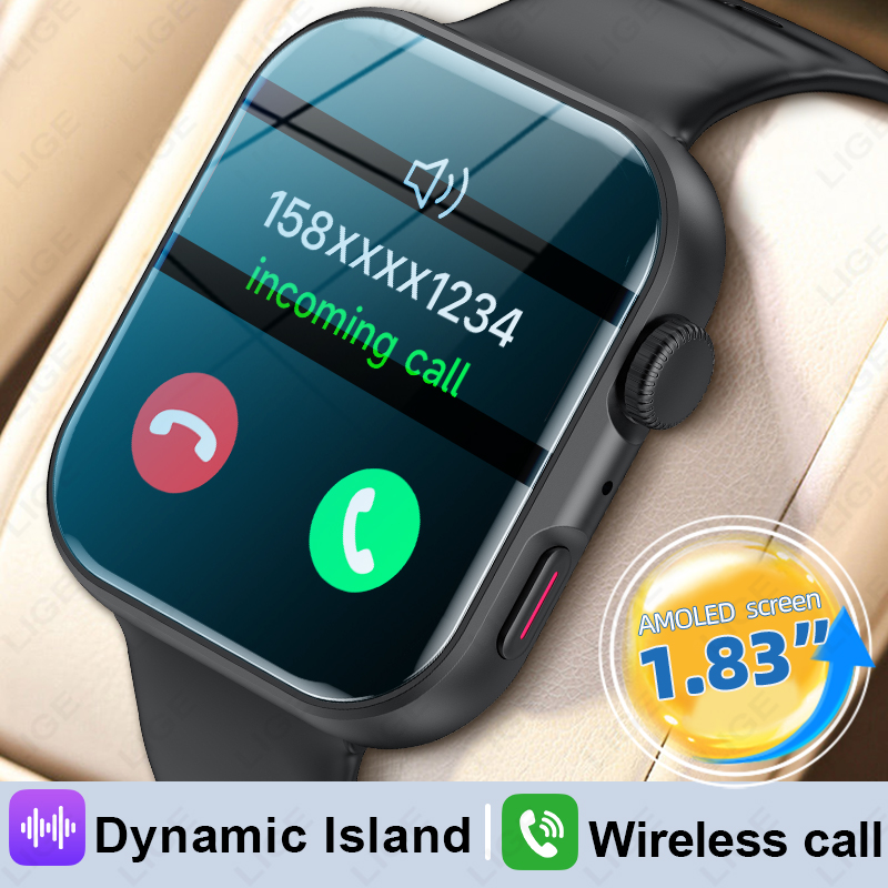 Smartwatch X12 - LIGE 1.83インチHDスクリーン スマートウォッチ メンズ レディース Bluetooth通話対応