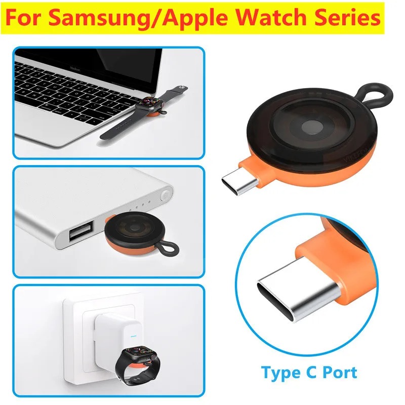 ミニタイプCスマートウォッチワイヤレス充電器ポータブルキーチ - Smart Watch Accessories のレビューと価格