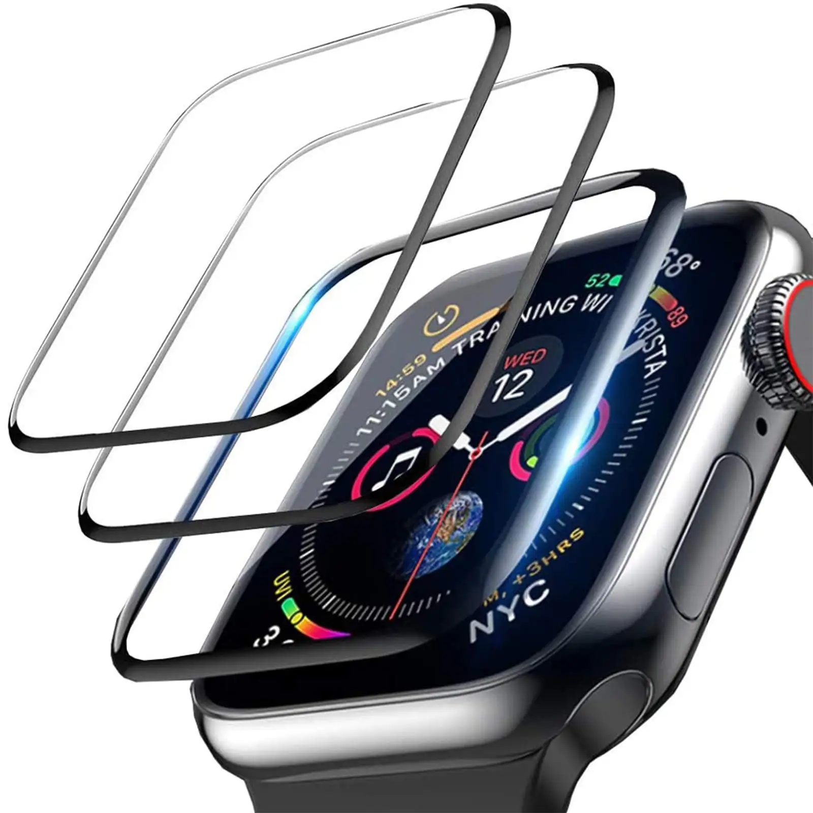 3D 強化ガラス Apple Watch バンド 41 ミリ - Smart Watch Accessories のレビューと価格