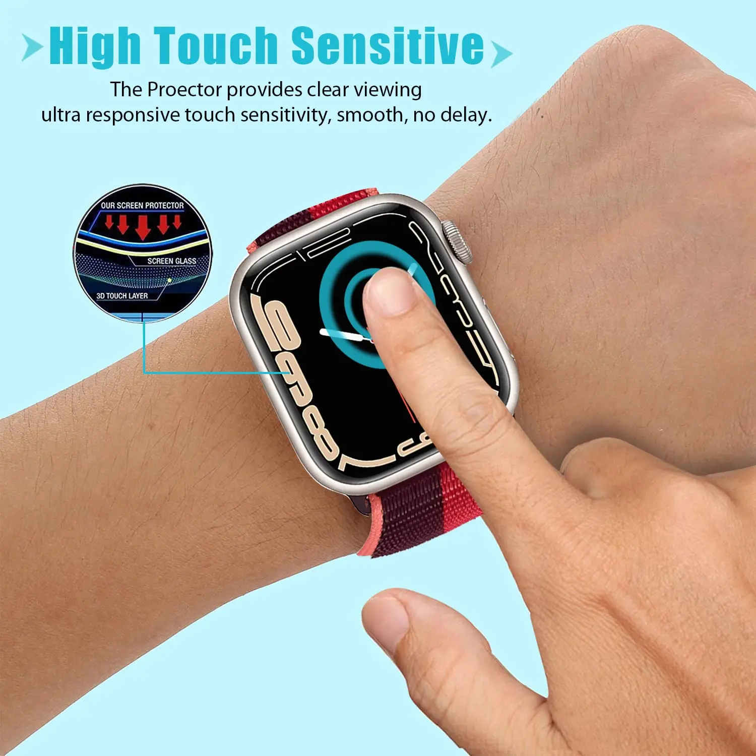 3D 強化ガラス Apple Watch バンド 41 ミリ - Smart Watch Accessories のレビューと価格