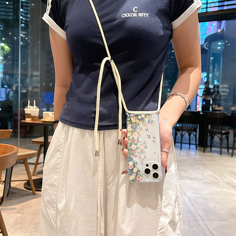 クロスボディランヤードストラップ付きスマホケース iPhon - Apple Iphone 16 のレビューと価格