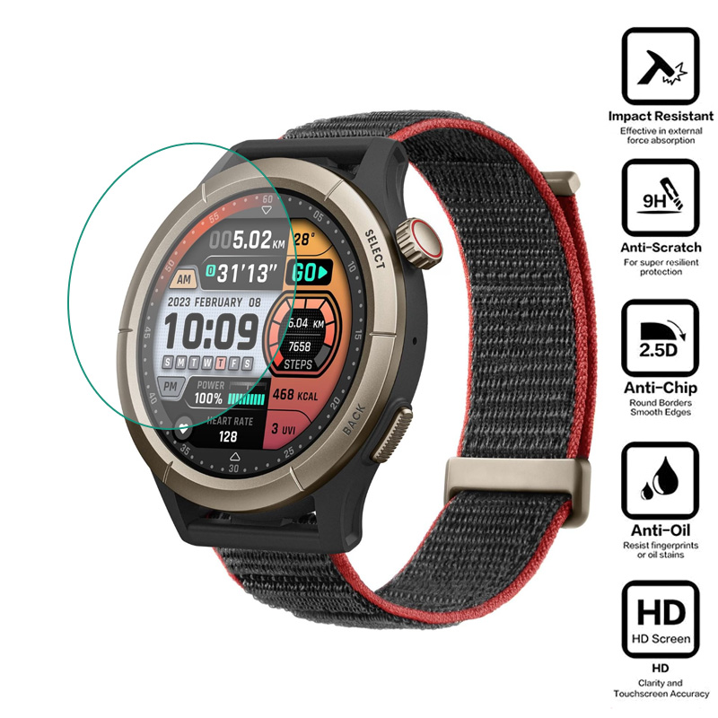 Amazfit-スマートウォッチスクリーン用のHDクリアガラ - Amazfit Smartwatch Accessories のレビューと価格
