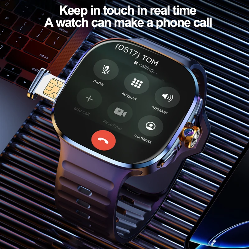 新型大画面スマートウォッチ 4G/5G SIMカード対応 A - Smartwatch X12 のレビューと価格
