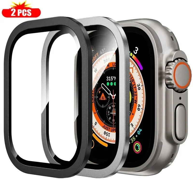 2 個の強化ガラス Apple Watch ウルトラ 49  - Watch Case Bumper のレビューと価格