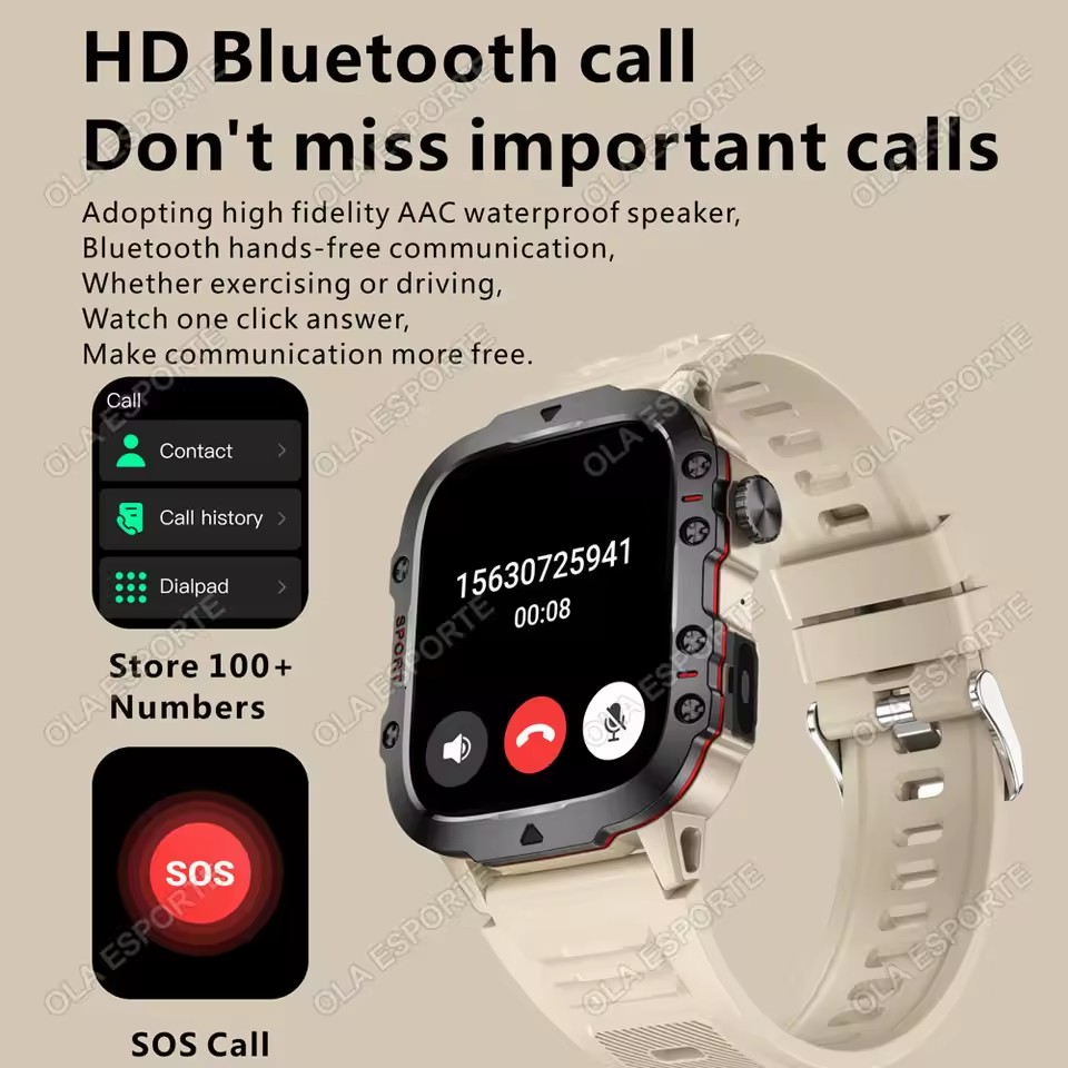 2026年新型ミリタリースマートウォッチ メンズ 3ATM  - Smartwatch X12 のレビューと価格