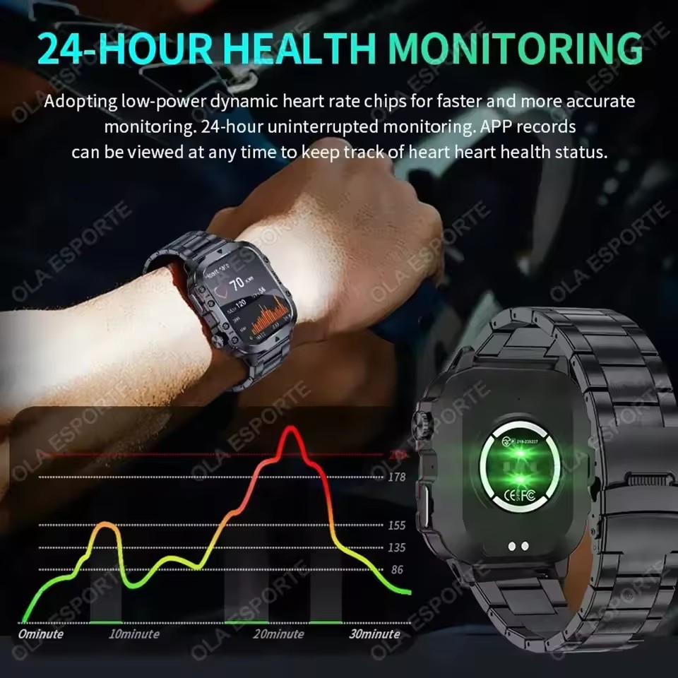 2026年新型ミリタリースマートウォッチ メンズ 3ATM  - Smartwatch X12 のレビューと価格
