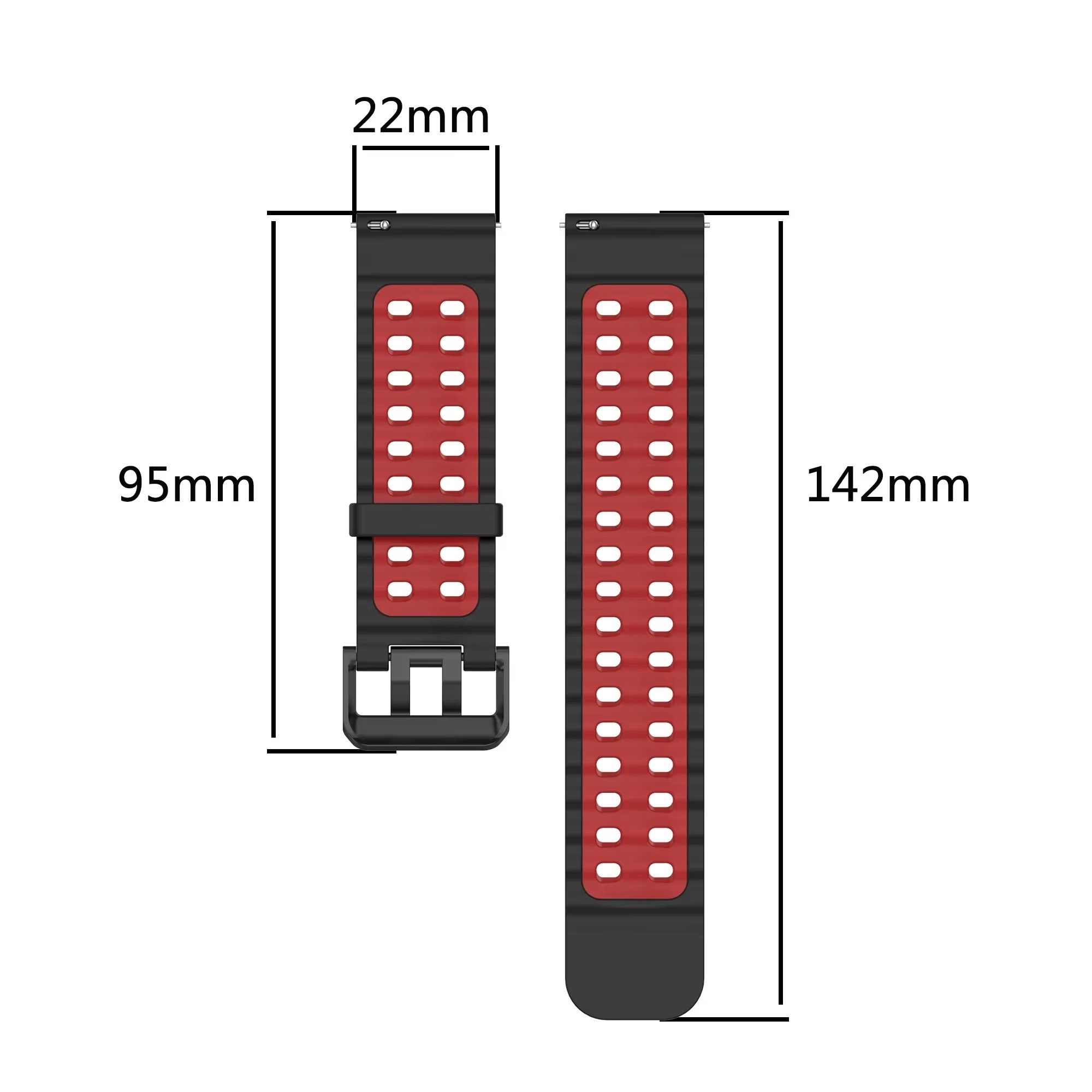 ツートンカラーのシリコン 22 ミリメートル通気性スポーツス - Motorola Smartwatch Accessories のレビューと価格