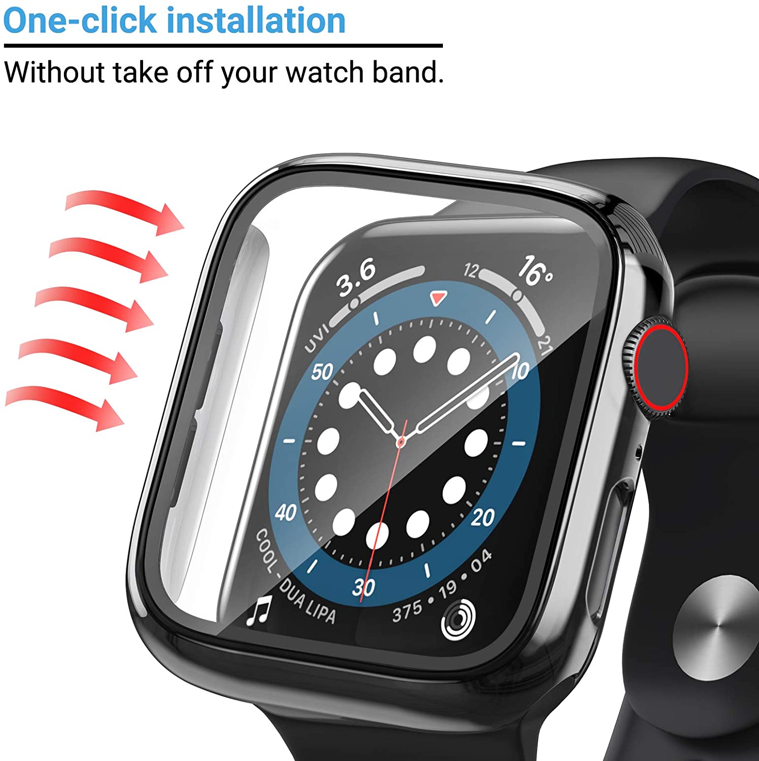 ガラス + カバー Apple Watch ケース 44 ミ - Smartwatch Band Accessories のレビューと価格