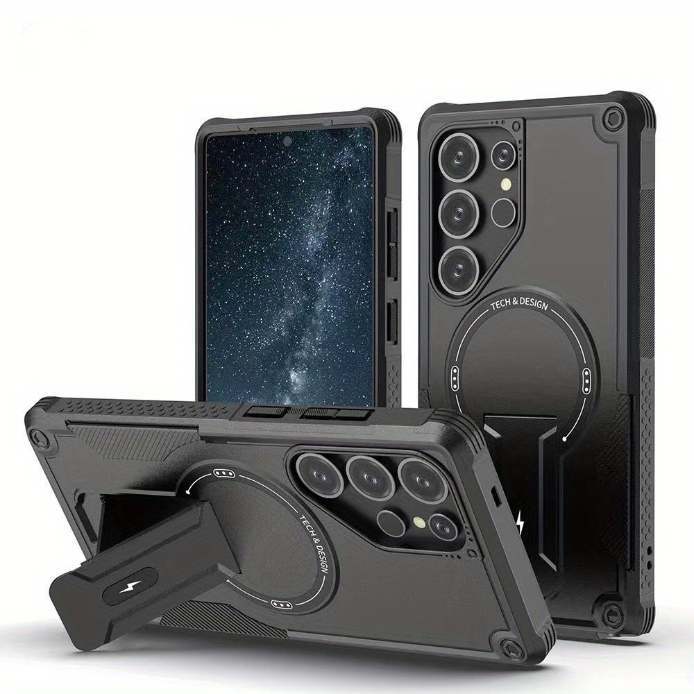 ファッションフォールドスタンドホルダーアーマー磁気ケース S - Magnetic Charging Stand のレビューと価格