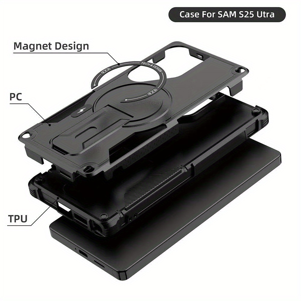 ファッションフォールドスタンドホルダーアーマー磁気ケース S - Magnetic Charging Stand のレビューと価格