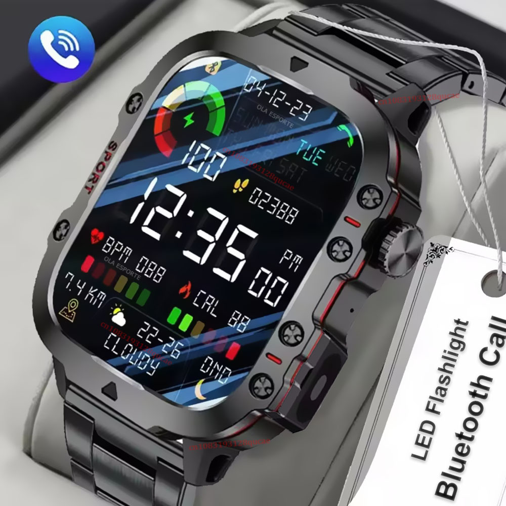2026年新型ミリタリースマートウォッチ メンズ IP67  - Smartwatch X12 のレビューと価格