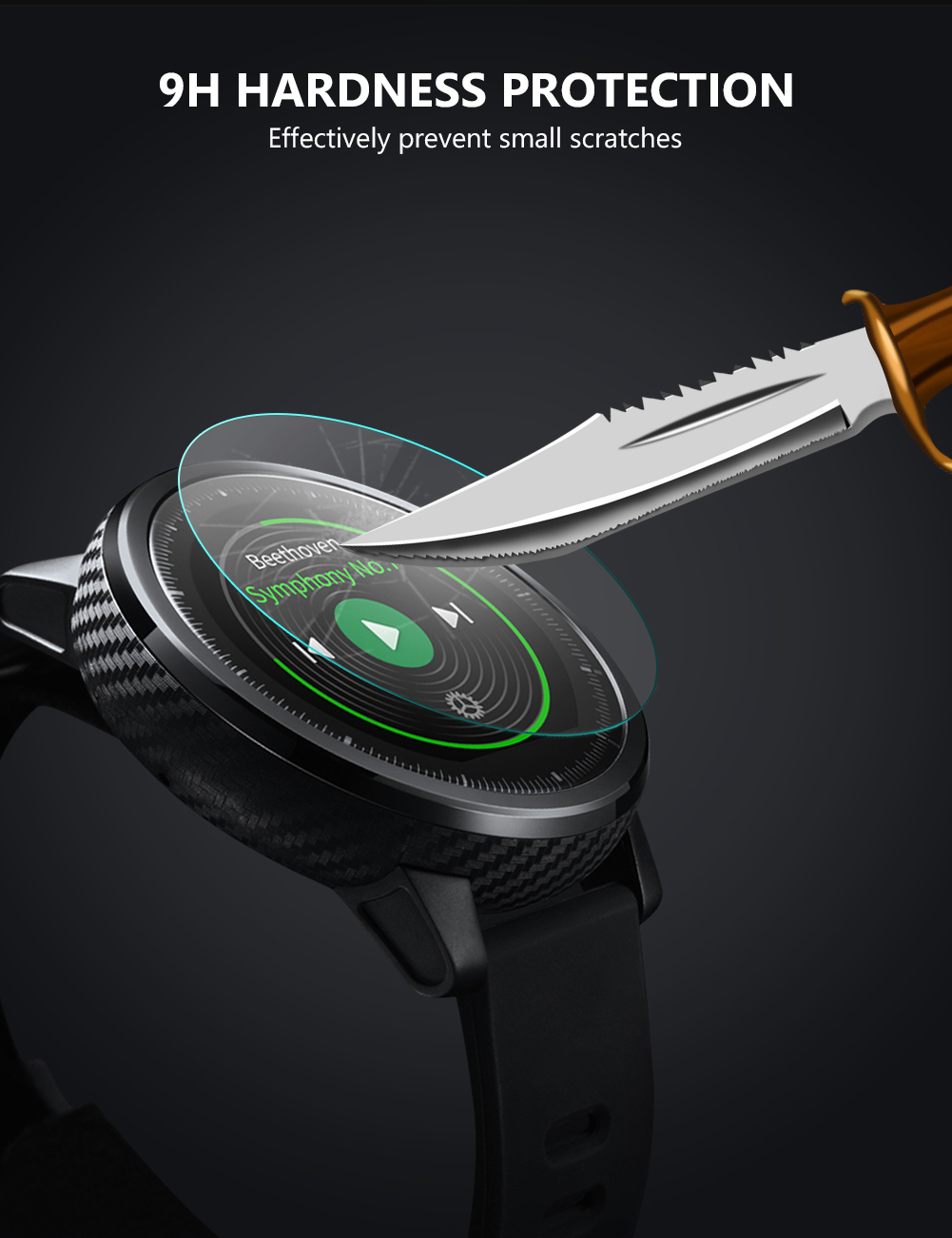 2個セット 丸型スマートウォッチ用強化ガラス保護フィルム 直 - Smartwatch Icon のレビューと価格