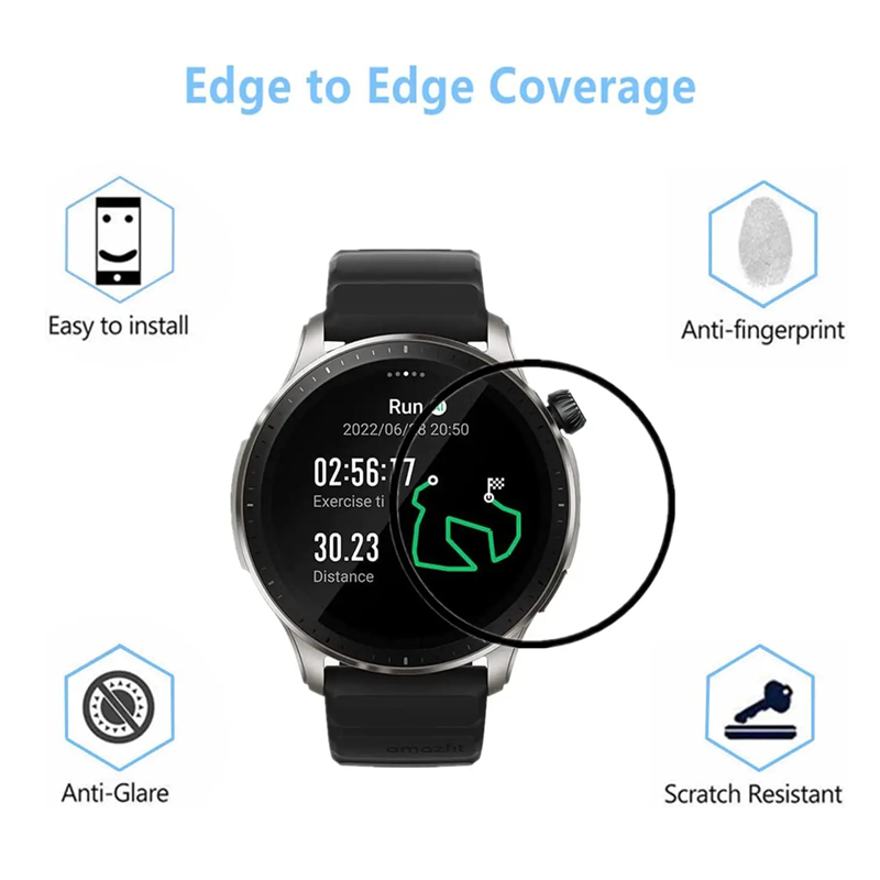 スマートウォッチ用HD曲面スクリーン保護フィルム,Amazf - Smartwatch Icon のレビューと価格