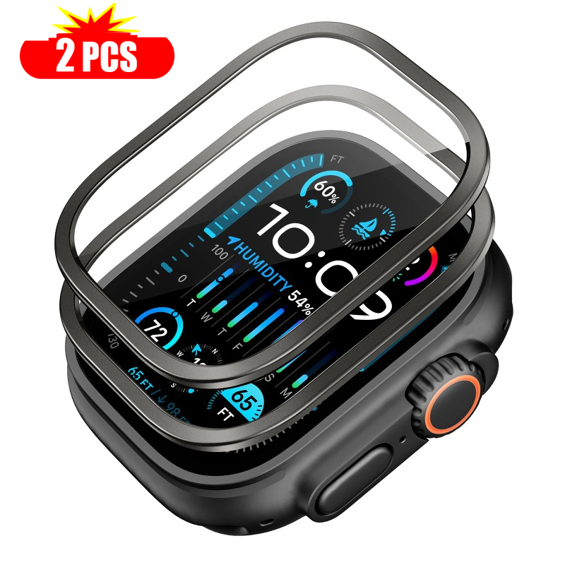 2 個強化ガラス Apple Watch ウルトラ 49 ミ - Watch Case Bumper のレビューと価格